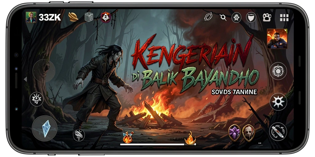 Screenshot gameplay <strong>33ZK</strong> yang menampilkan momen mencekam.