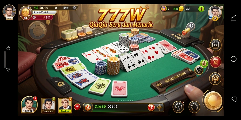 Gameplay seru dalam 7777W yang penuh strategi QiuQiu.