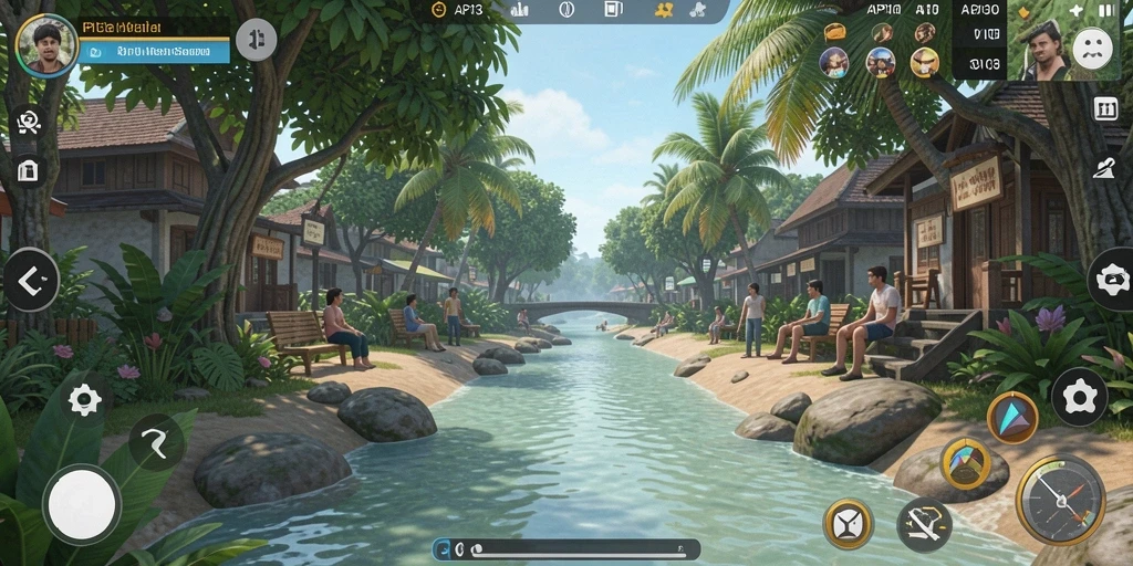 Tangkapan layar utama API33 yang menunjukkan gameplay yang penuh warna dan menyenangkan.