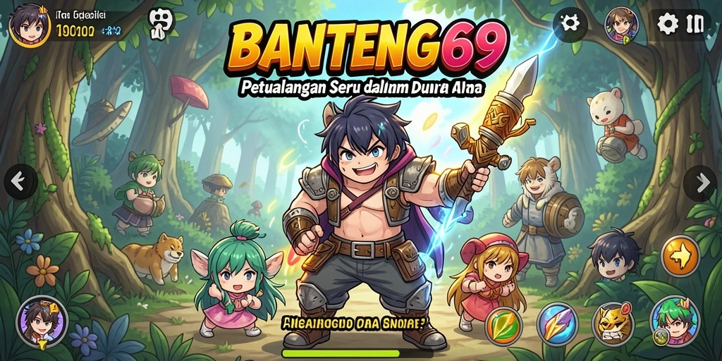 Tangkapan layar utama BANTENG69 menampilkan aksi karakter anime yang mendebarkan.
