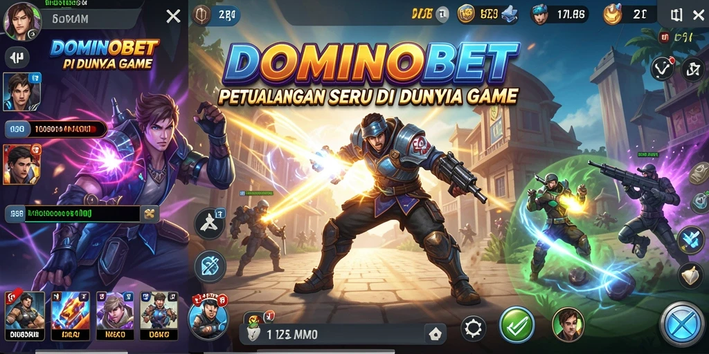 Screenshot dari DOMINOBET menunjukkan aksi seru dalam menjelajahi dunia petualangan.