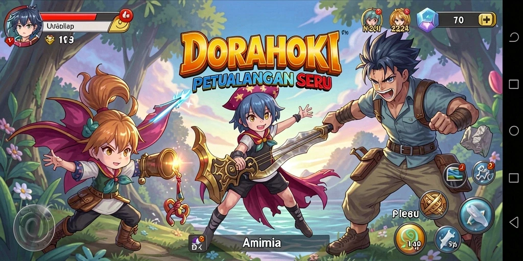 Gameplay menarik DORAHOKI dengan karakter anime yang keren