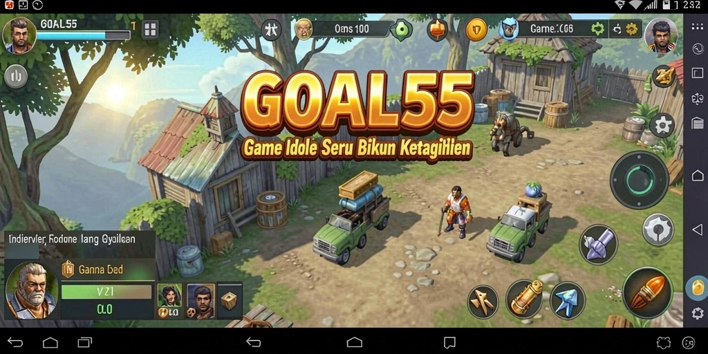 Tampilan screenshot GOAL55 menampilkan gameplay Idle yang menarik.