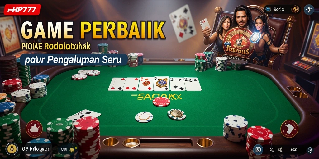 Tampilan gameplay Poker yang memukau dan interaktif.