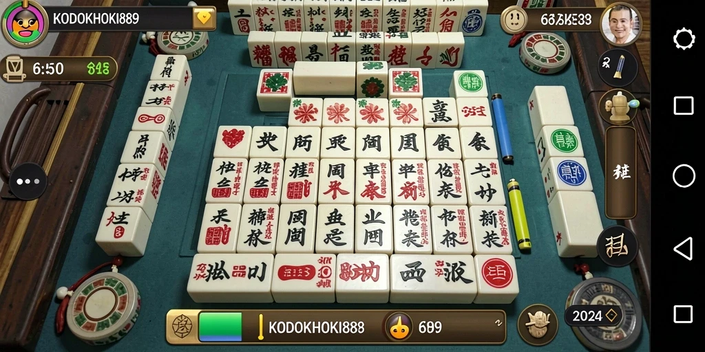 Tangkapan layar KODOKHOKI889 menampilkan gameplay Mahjong yang menyenangkan.