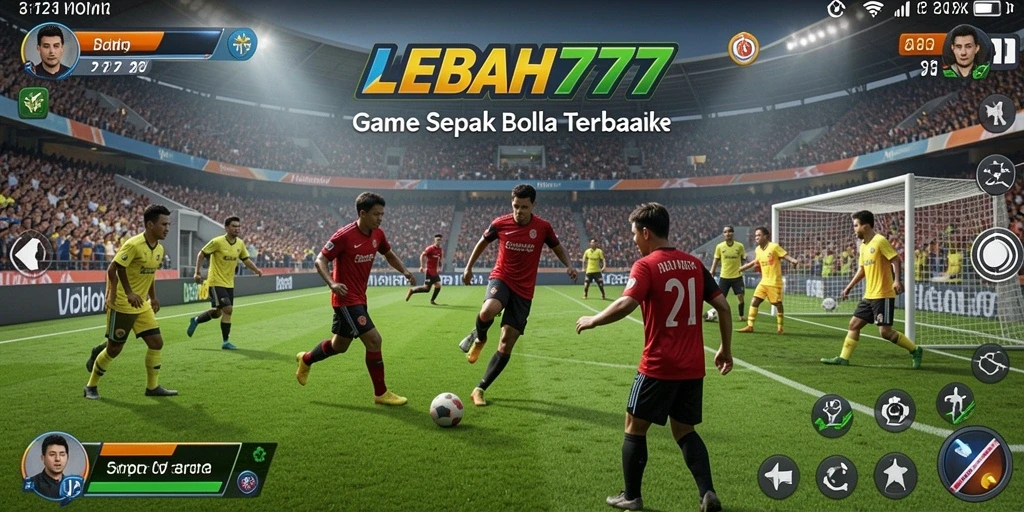 Tampilan menarik dari gameplay LEBAH777 dengan aksi sepak bola yang seru.