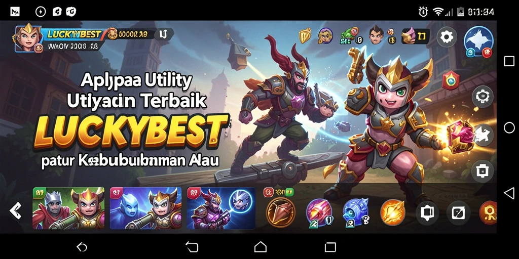Tampilan antarmuka LUCKYBEST yang menarik dan fungsional.