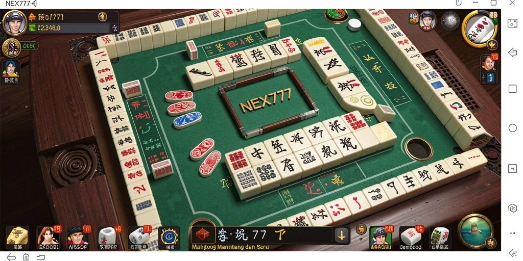 Tampilan gameplay NEX777 yang menarik saat bermain Mahjong.