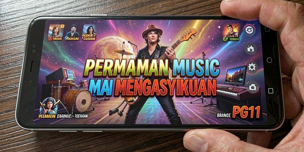 Tampilan gameplay PG11 dengan interaksi musik yang dinamis.