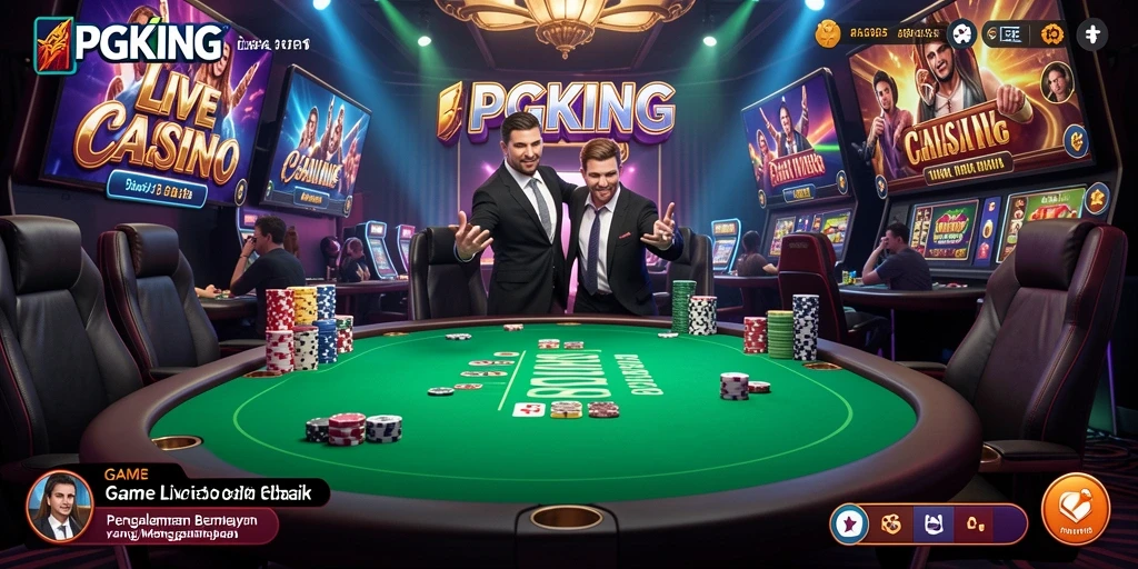 Tampilan gameplay Live Casino yang mendebarkan dan interaktif.