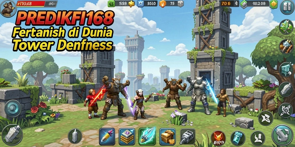 Screenshot gameplay PREDIKSI168 dengan aksi pertahanan yang seru.