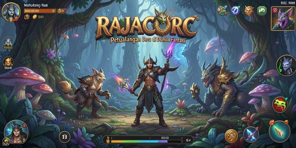 Tampilan menarik dari gameplay RAJACORC yang penuh tantangan.