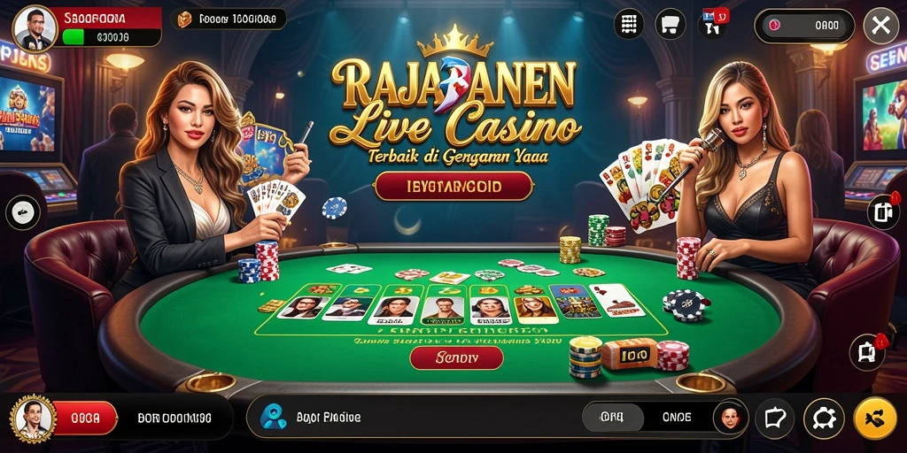 Tampilan gameplay menarik di RAJAPANEN dengan dealer langsung.
