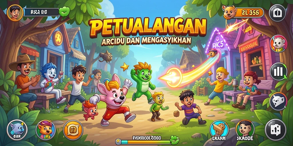 Tampilan gameplay RK55 yang penuh aksi dan tantangan seru.