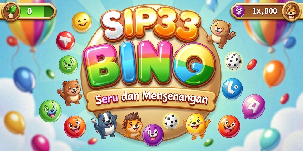Screenshot utama SIP33 menampilkan momen seru bermain Bingo.