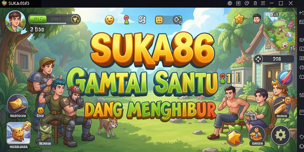 Tangkapan layar gameplay yang menggembirakan dan penuh warna dari SUKA86.