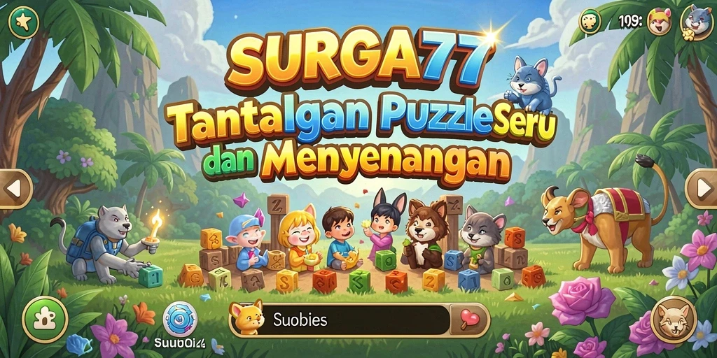 Tampilan gameplay SURGA77 dengan tantangan puzzle yang menarik.