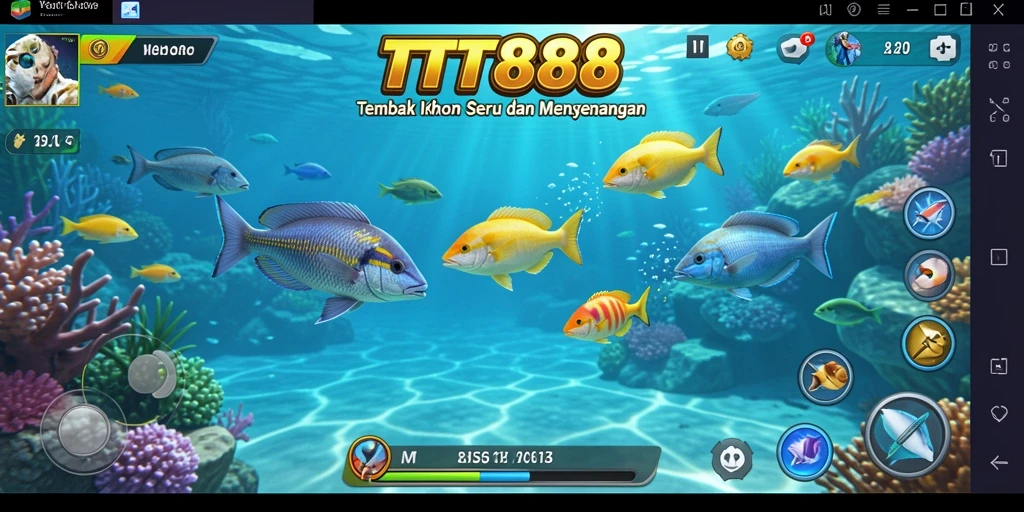 Tampilan gameplay Tembak Ikan yang seru dan menantang.