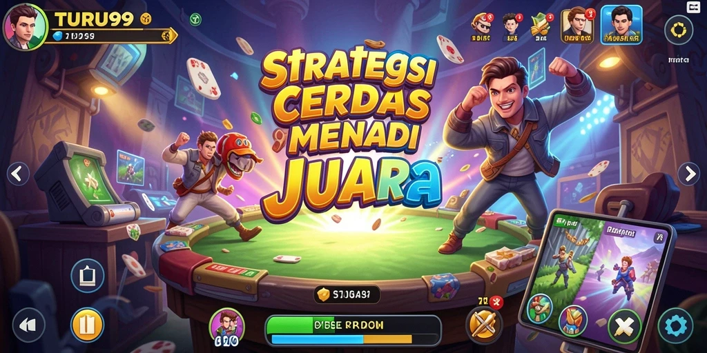 Tampilan gameplay <strong>TURU99</strong> yang menegangkan dan strategis.