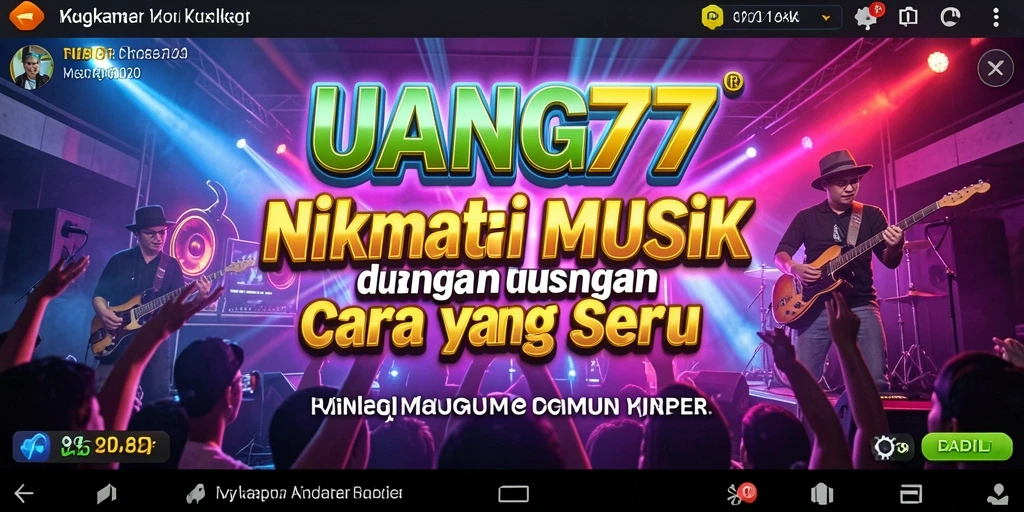Screenshot gameplay UANG77 menunjukkan momen seru saat bermain musik.