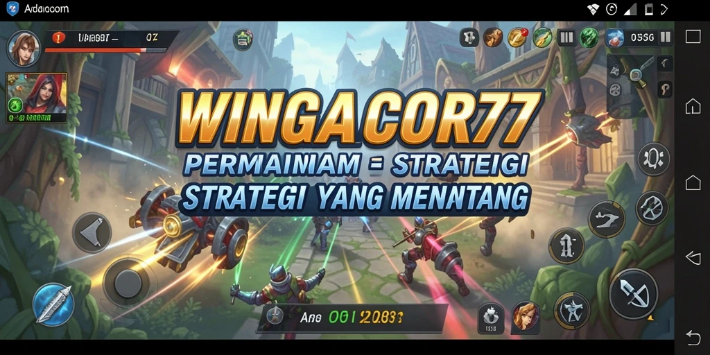 Tampilan gameplay WINGACOR77 saat pertempuran strategis.